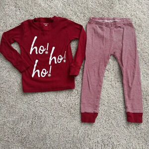 Carters Christmas Ho Ho Ho PAJAMA SET Toddler Size 3T Red White Striped